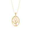 0.06Ct Tree of Life Design Pave Lab-Grown Diamond Gold Pendant Necklace