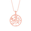 0.16Ct Openwork Tree Design Lab-Grown Diamond Gold Pendant Necklace