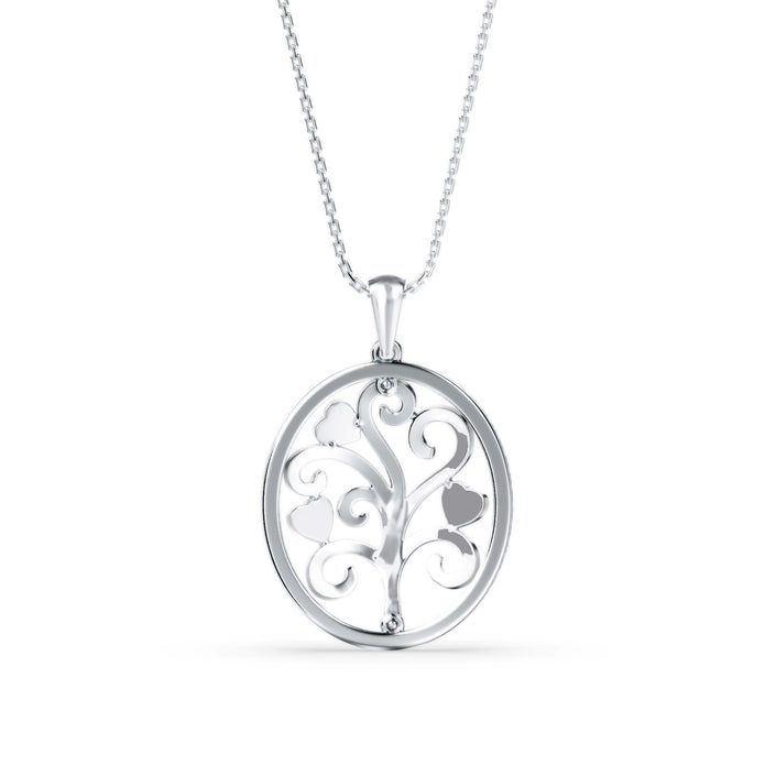 0.24Ct Oval Shape Pave Set Lab-Grown Diamond Gold Pendant Necklace