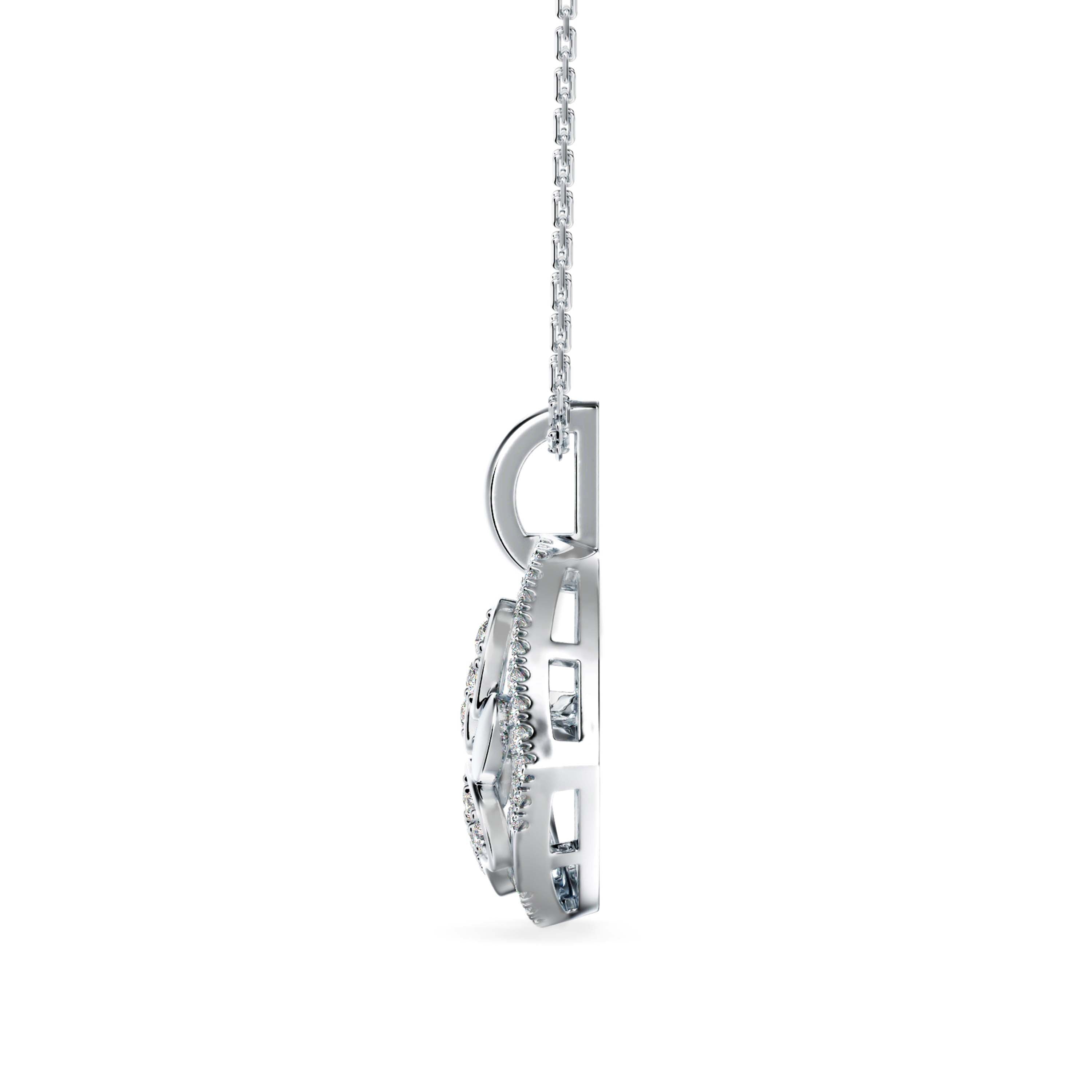 0.22Ct Heart Shape Prong Lab-Grown Diamond Gold Pendant Necklace