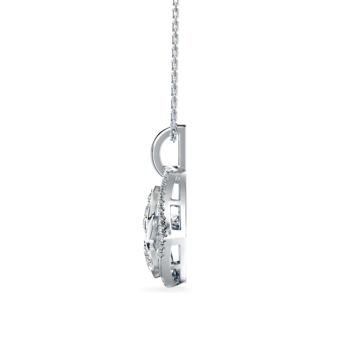 0.22Ct Heart Shape Prong Lab-Grown Diamond Gold Pendant Necklace