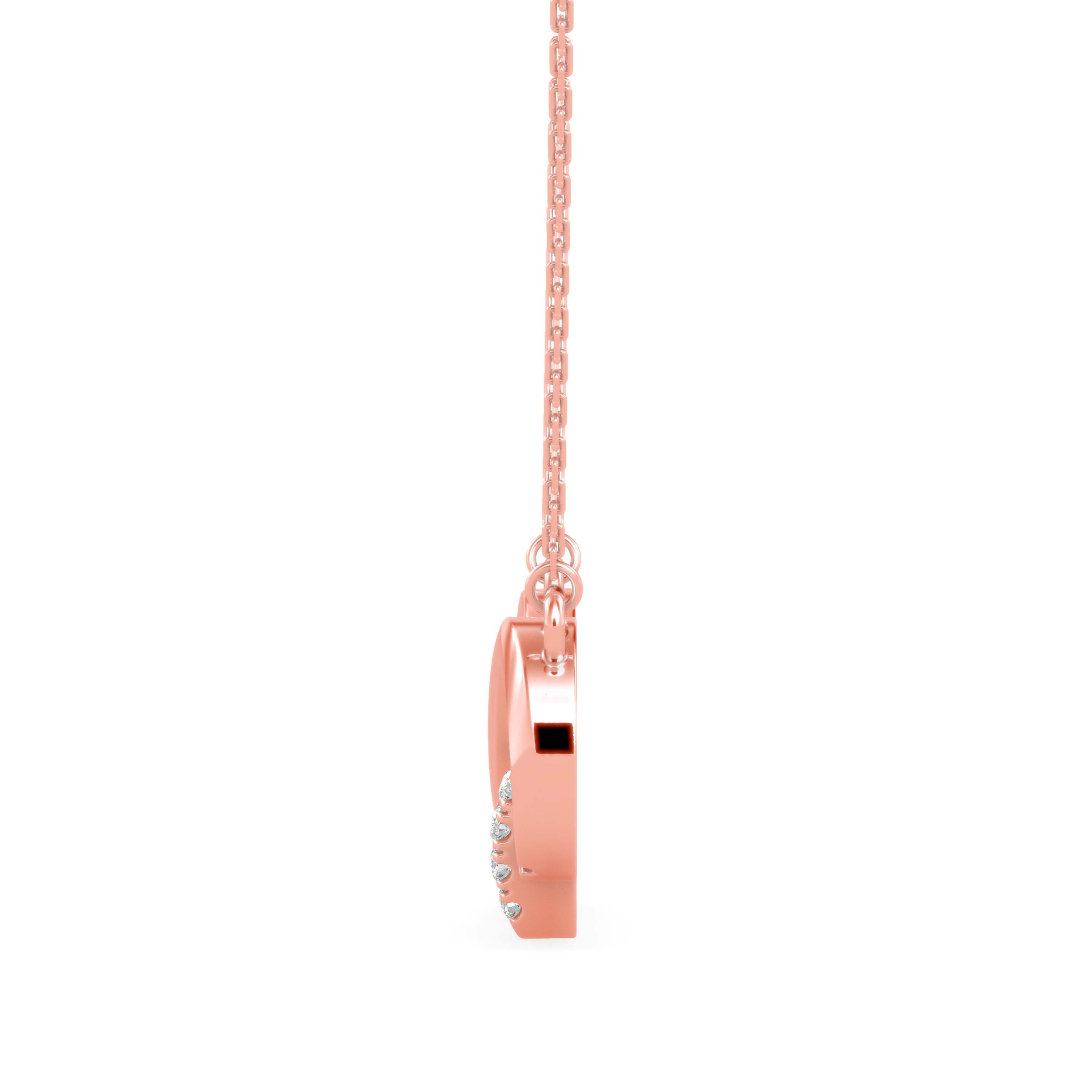 0.09Ct Infinity Cross Pave Set Lab-Grown Diamond Gold Pendant Necklace