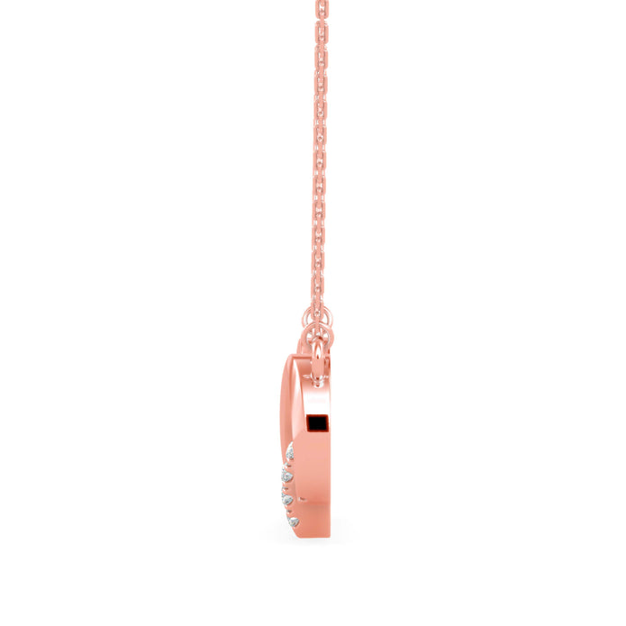 0.09Ct Infinity Cross Pave Set Lab-Grown Diamond Gold Pendant Necklace