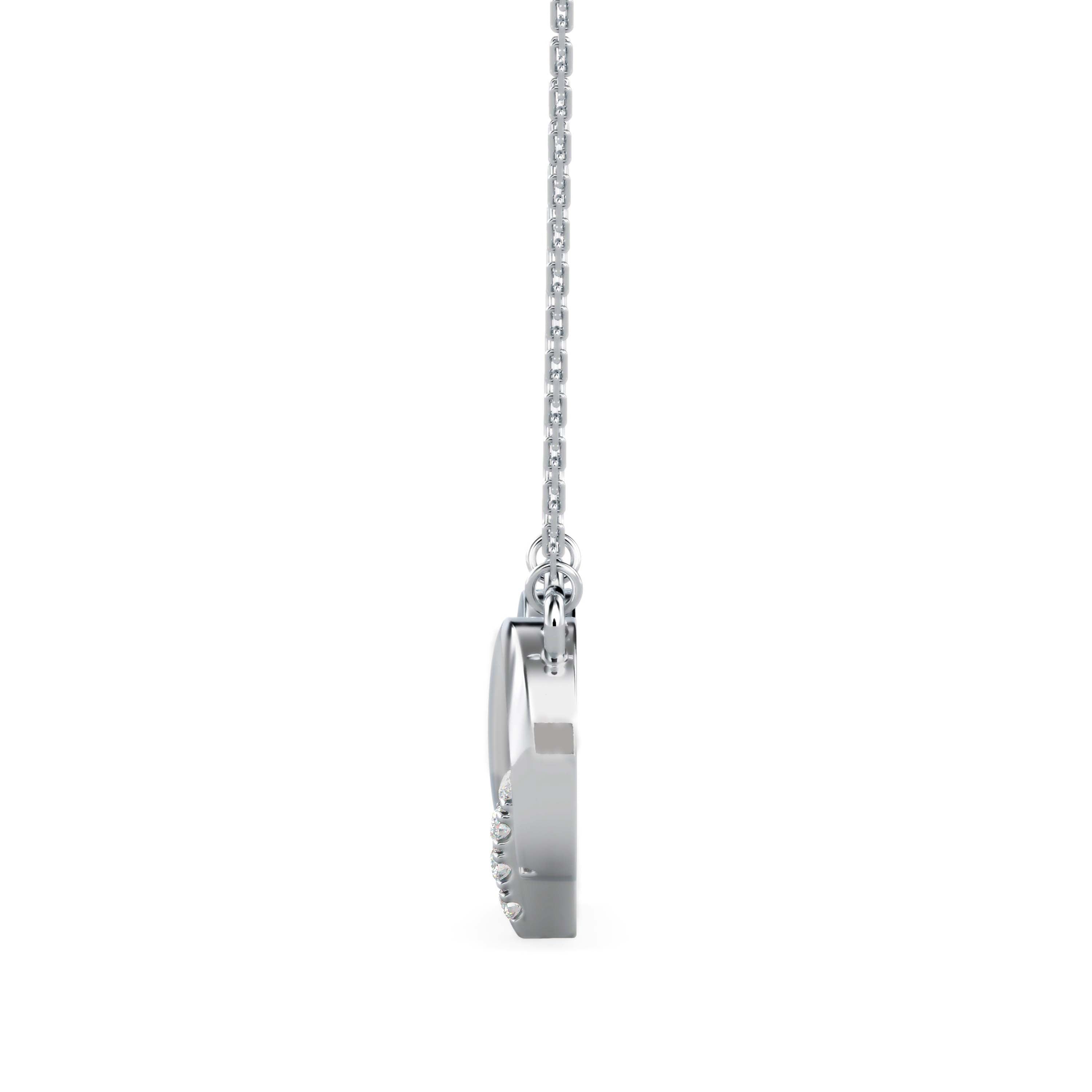 0.09Ct Infinity Cross Pave Set Lab-Grown Diamond Gold Pendant Necklace