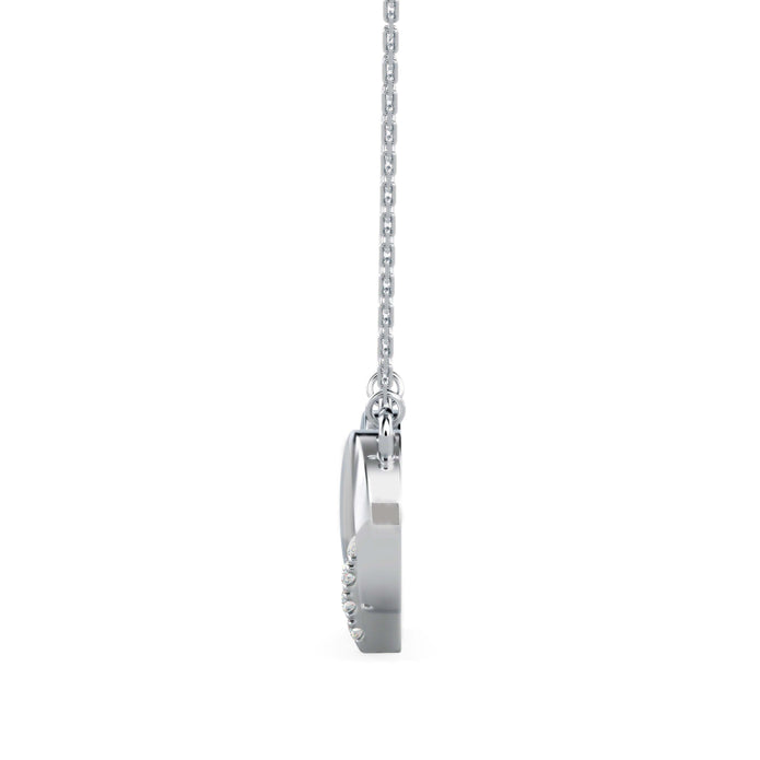 0.09Ct Infinity Cross Pave Set Lab-Grown Diamond Gold Pendant Necklace