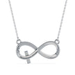 0.09Ct Infinity Cross Pave Set Lab-Grown Diamond Gold Pendant Necklace