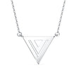 0.18Ct Triangle Shape Pave Set Lab-Grown Diamond Gold Pendant Necklace