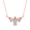 0.55Ct Honey Bee Shape Prong Lab-Grown Diamond Gold Pendant Necklace