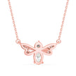0.55Ct Honey Bee Shape Prong Lab-Grown Diamond Gold Pendant Necklace