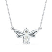 0.55Ct Honey Bee Shape Prong Lab-Grown Diamond Gold Pendant Necklace