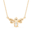 0.55Ct Honey Bee Shape Prong Lab-Grown Diamond Gold Pendant Necklace