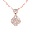 0.51Ct Teardrop Shape Pave Lab-Grown Diamond Gold Pendant Necklace