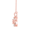 0.29Ct Flower Shape Prong Lab-Grown Diamond Gold Pendant Necklace