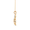 0.29Ct Butterfly Shape Pave Lab-Grown Diamond Gold Pendant Necklace