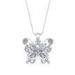 0.97Ct Fancy Butterfly Shape Bazel Lab-Grown Diamond Gold Pendant Necklace