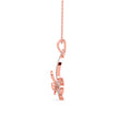 0.32Ct Floral Style Pave Lab-Grown Diamond Gold Pendant Necklace
