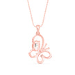 1.17Ct Flutter Designe Prong Lab-Grown Diamond Gold Pendant Necklace