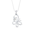 1.17Ct Flutter Designe Prong Lab-Grown Diamond Gold Pendant Necklace