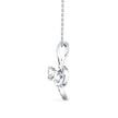 0.08Ct Butterfly Cluster Lab-Grown Diamond Gold Pendant Necklace