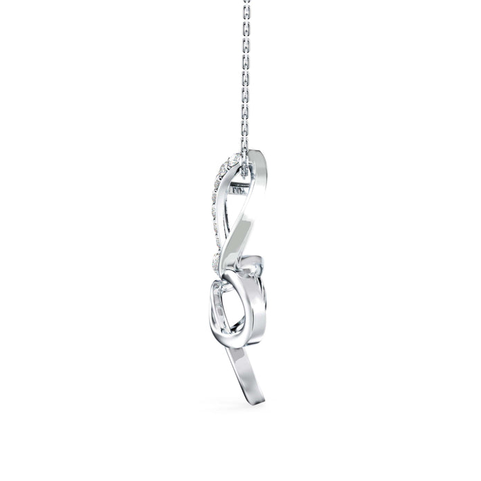 0.18Ct Butterfly Pave Lab-Grown Diamond Gold Pendant Necklace