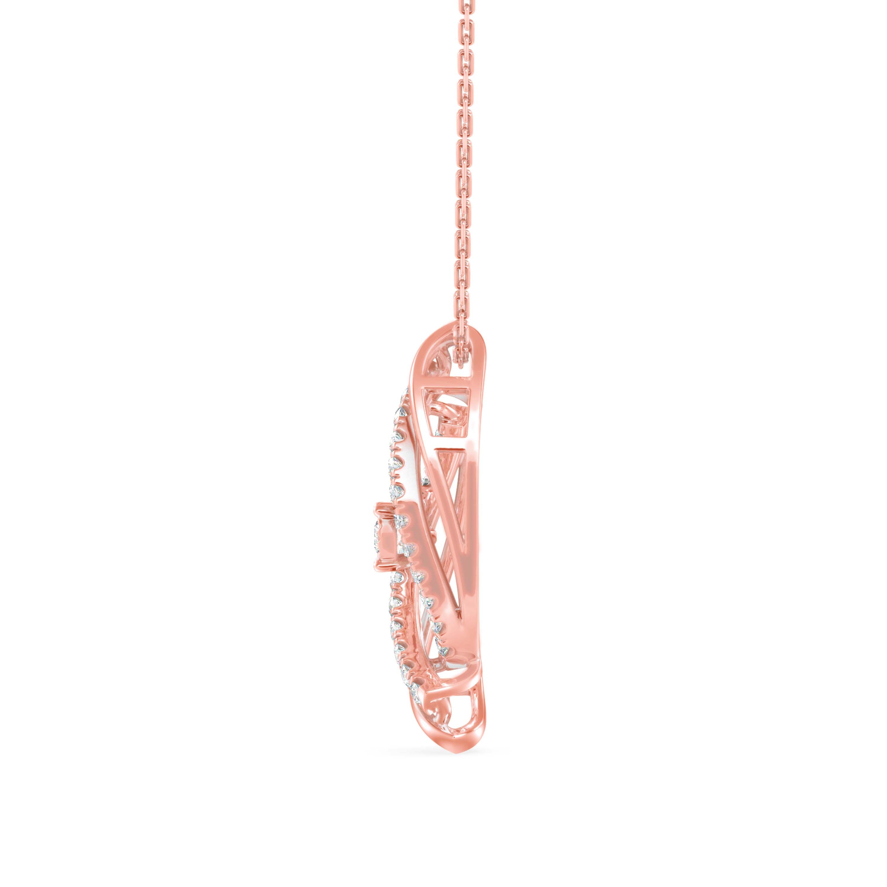 0.24Ct Evil Eye Prong Lab-Grown Diamond Gold Pendant Necklace