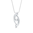 0.24Ct Evil Eye Prong Lab-Grown Diamond Gold Pendant Necklace