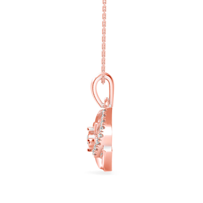 0.19Ct Minimal Luxury Designe Lab-Grown Diamond Gold Pendant Necklace