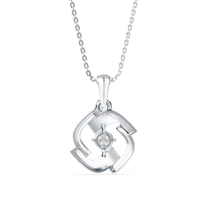 0.19Ct Minimal Luxury Designe Lab-Grown Diamond Gold Pendant Necklace