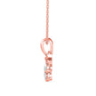 0.30Ct Round Three Stone Lab-Grown Diamond Gold Pendant Necklace
