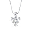 0.30Ct Round Three Stone Lab-Grown Diamond Gold Pendant Necklace