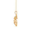 0.34Ct Double Square Halo Design Lab-Grown Diamond Gold Pendant Necklace