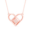 0.25Ct Heart Shape Cluster Lab-Grown Diamond Gold Pendant Necklace