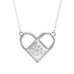 0.25Ct Heart Shape Cluster Lab-Grown Diamond Gold Pendant Necklace