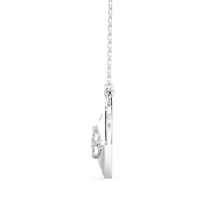 0.25Ct Heart Shape Cluster Lab-Grown Diamond Gold Pendant Necklace