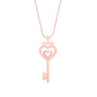 0.12Ct key Shape Pave Lab-Grown Diamond Gold Pendant Necklace