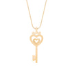 0.12Ct key Shape Pave Lab-Grown Diamond Gold Pendant Necklace
