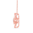 0.24Ct Flower Shape Bezel Lab-Grown Diamond Gold Pendant Necklace