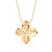 0.24Ct Flower Shape Bezel Lab-Grown Diamond Gold Pendant Necklace