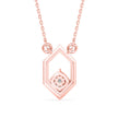 0.13Ct Hexagon Shape Cluster Lab-Grown Diamond Gold Pendant Necklace