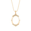 0.14Ct Octagon Style Pave Lab-Grown Diamond Gold Pendant Necklace
