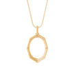 0.14Ct Octagon Style Pave Lab-Grown Diamond Gold Pendant Necklace
