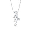 0.17Ct Twisted Designe Prong Lab-Grown Diamond Gold Pendant Necklace