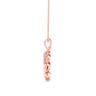 0.20Ct Swirling Circle Design Lab-Grown Diamond Gold Pendant Necklace