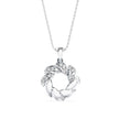 0.20Ct Swirling Circle Design Lab-Grown Diamond Gold Pendant Necklace
