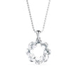 0.20Ct Swirling Circle Design Lab-Grown Diamond Gold Pendant Necklace
