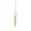 0.20Ct Swirling Circle Design Lab-Grown Diamond Gold Pendant Necklace