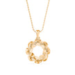 0.20Ct Swirling Circle Design Lab-Grown Diamond Gold Pendant Necklace