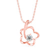 0.24Ct Wildflower Shape Solitaire Lab-Grown Diamond Gold Pendant Necklace
