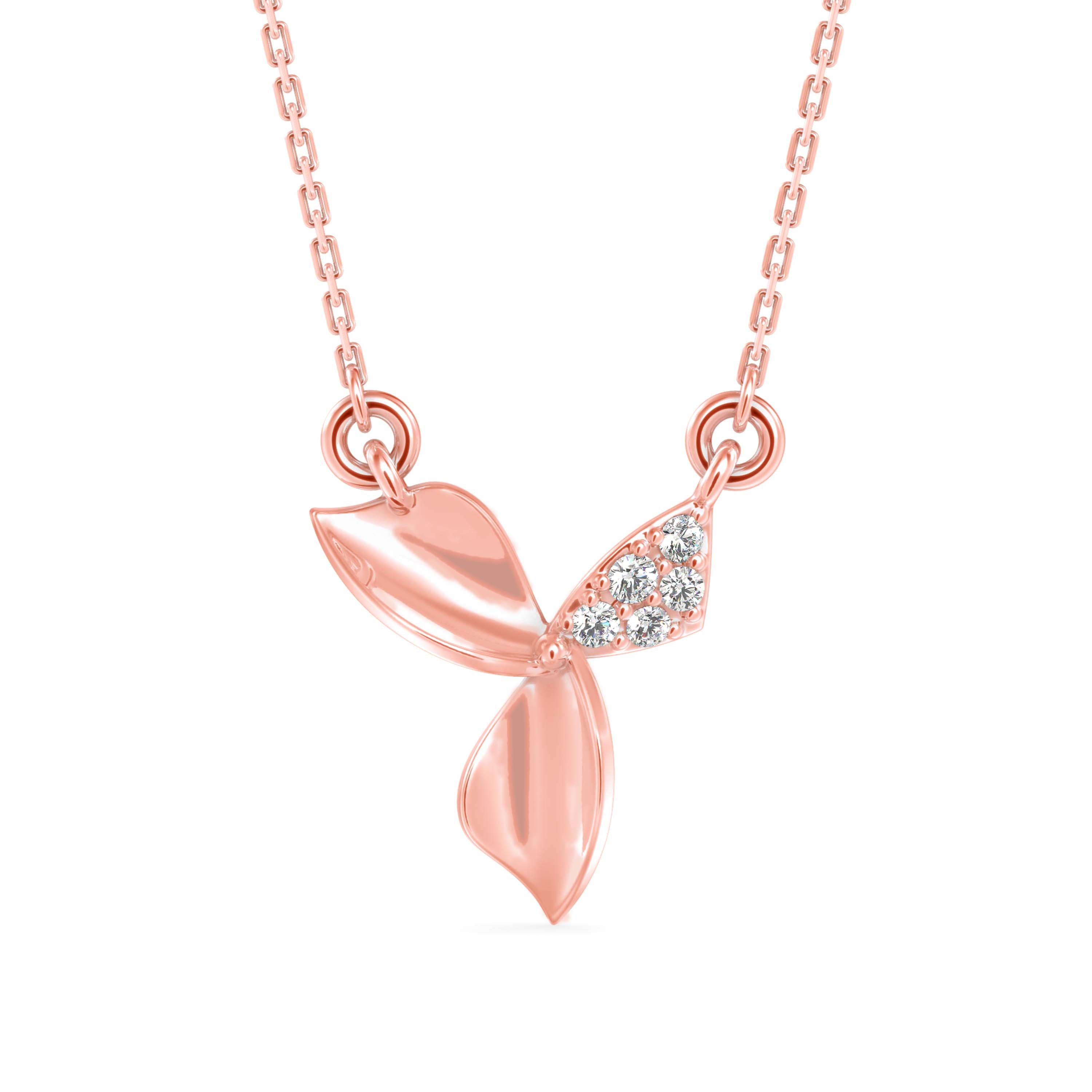 0.05Ct Round Cluster Lab-Grown Diamond Gold Pendant Necklace