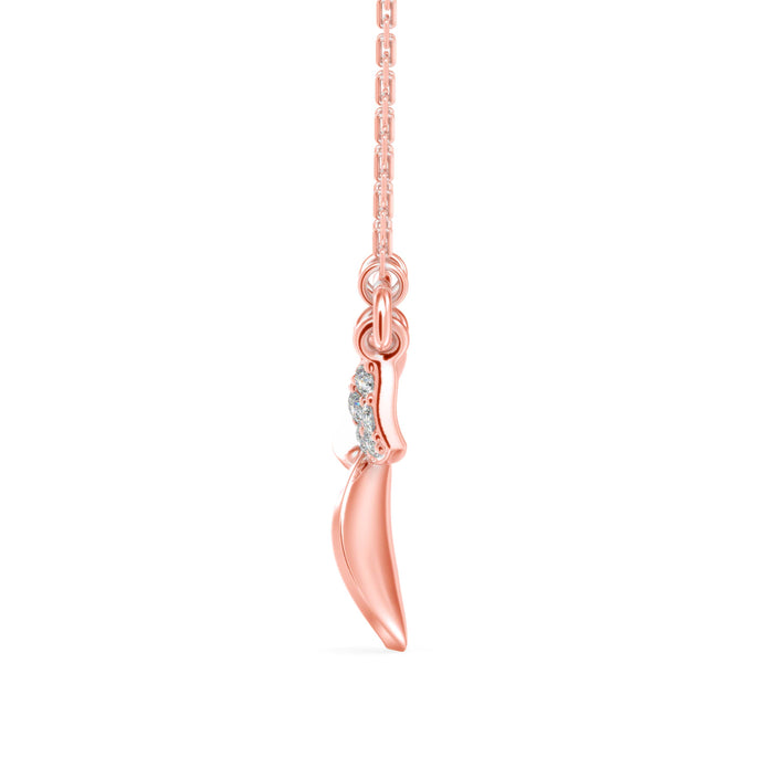 0.05Ct Round Cluster Lab-Grown Diamond Gold Pendant Necklace